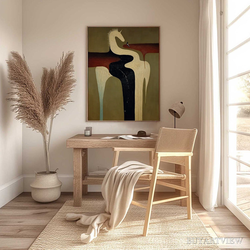 ARTOVITAS the Voyager'S Steed – Textured Abstract Unicorn Painting for Modern Decor - image 6