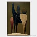 ARTOVITAS Celestial Caravan – Abstract Figurative Painting with Earthy Tones - image 1