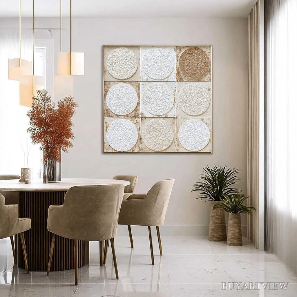 ARTOVITAS Earthen Rhythm – Textured Wabi Sabi Abstract Painting for Minimalist Decor - image 4