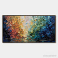 ARTOVITAS Chromatic Reflections – Heavy Texture Abstract Palette Knife Oil Painting - image 1