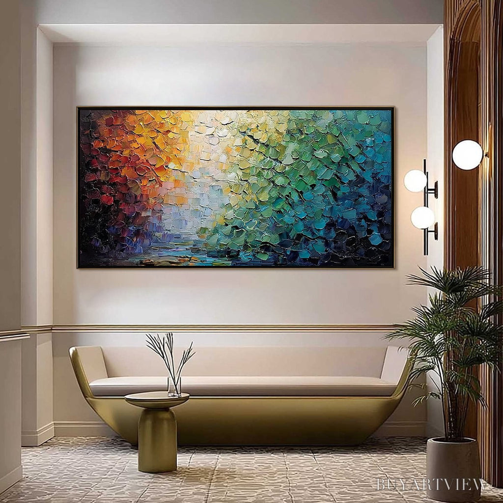 ARTOVITAS Chromatic Horizon – Large Textured Abstract Impasto Oil Painting - image 2