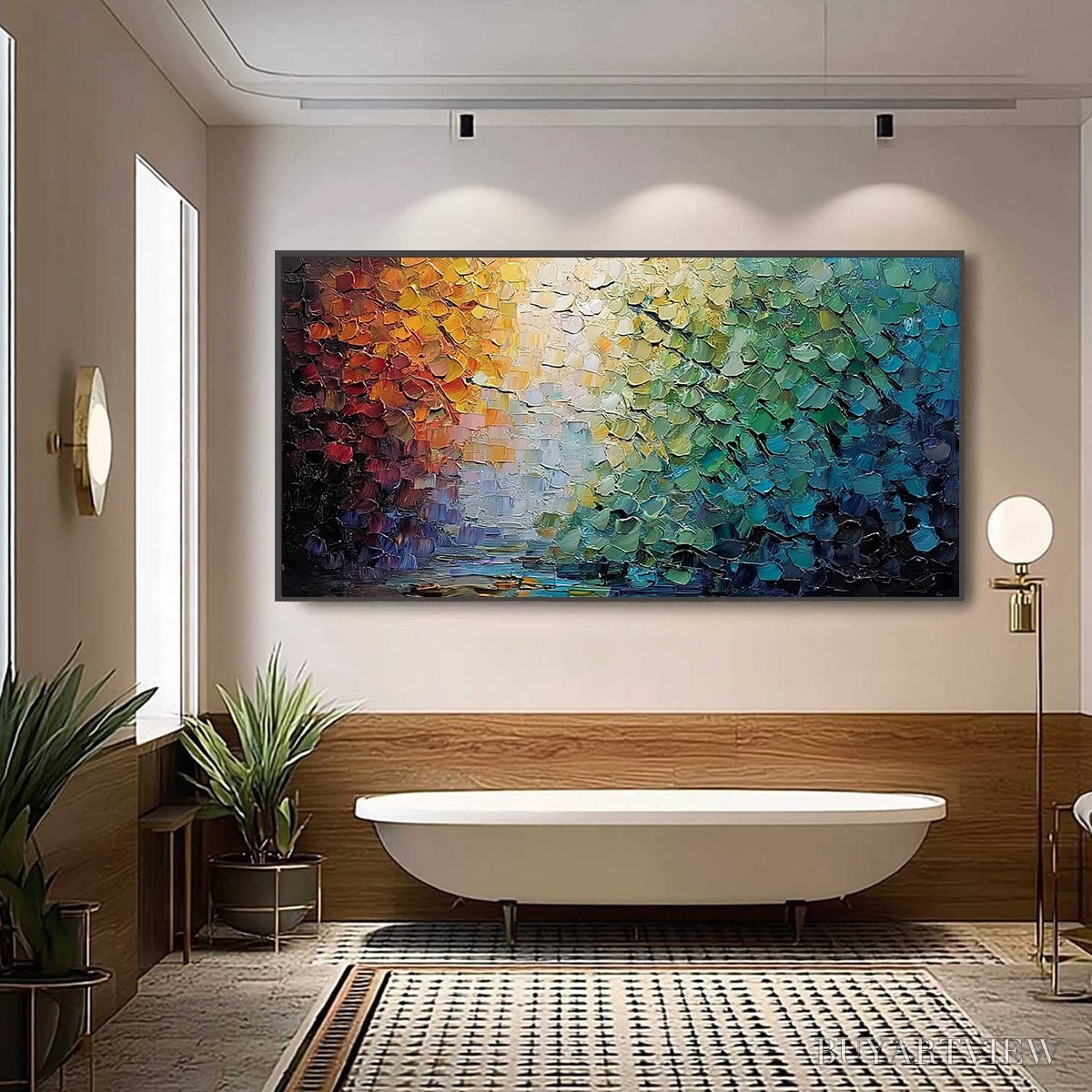 ARTOVITAS Chromatic Horizon – Large Textured Abstract Impasto Oil Painting - image 6