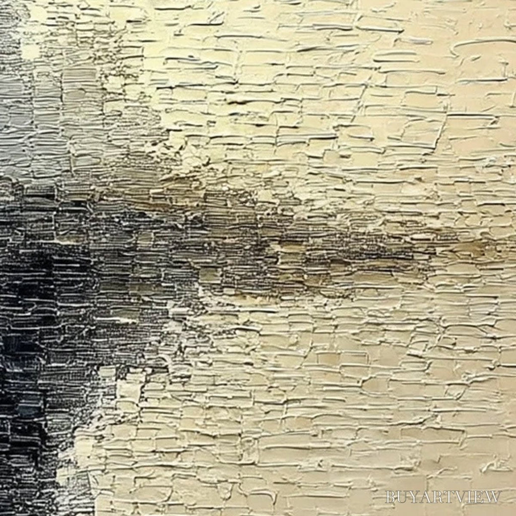 ARTOVITAS Stonehaven – Large Square Wabi Sabi Textured Abstract Painting - image 3
