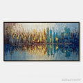 ARTOVITAS Urban Twilight – Textured Palette Knife Abstract Cityscape Painting - image 1