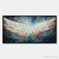 ARTOVITAS Celestial Ascent – Heavily Textured Abstract Angel Wings Oil Painting - image 1