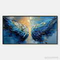 ARTOVITAS Celestial Ascension – Textured Abstract Angel Wings Painting with Gold Leaf - image 1