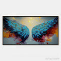 ARTOVITAS Celestial Ascent – Abstract Angel Wings Impasto Oil Painting with Gold Leaf - image 1