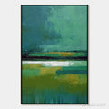 ARTOVITAS Verdant Horizon – Textured Wabi Sabi Abstract Landscape Painting - image 1