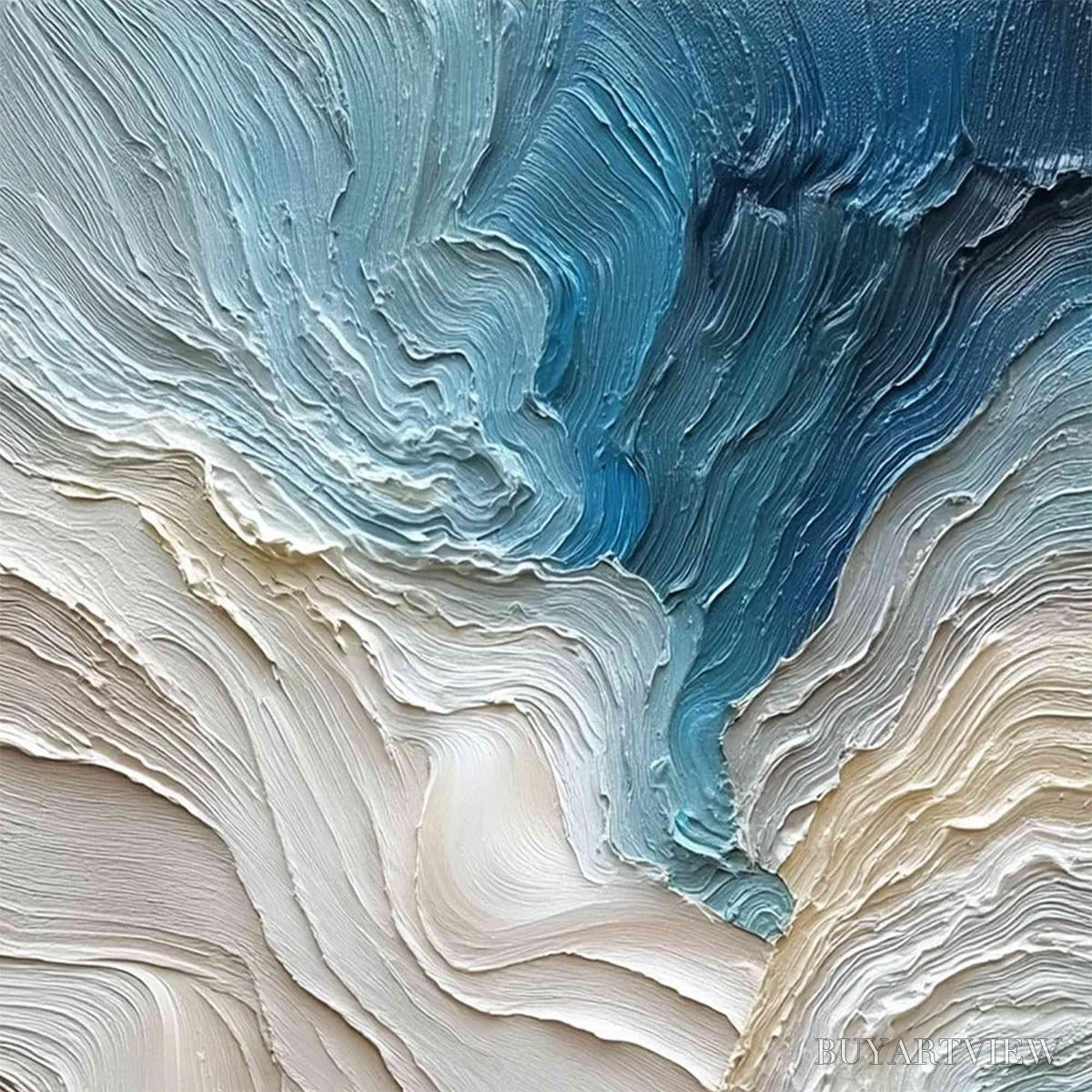 ARTOVITAS Stratum – Vertical Abstract Impasto Landscape Painting - image 5