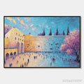 ARTOVITAS Eternal Prayer – Textured Impasto Painting of Jerusalem's Western Wall - image 1