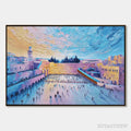 ARTOVITAS Western Wall'S Embrace – Heavily Textured Impasto Jerusalem Cityscape Painting - image 1