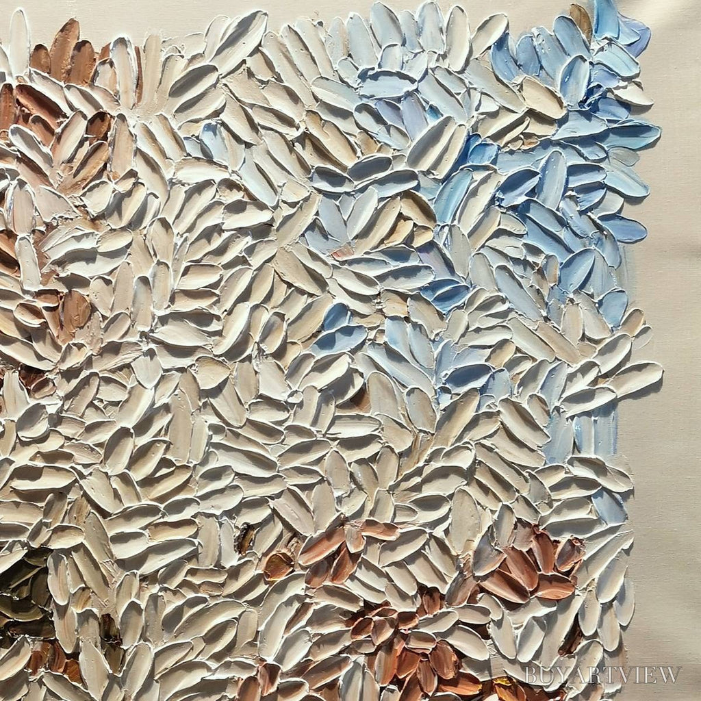 ARTOVITAS Terra Mosaic – Textured Earth Tone Abstract Impasto Painting - image 3