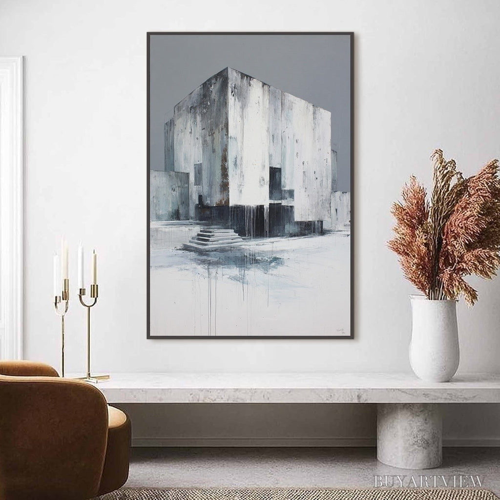 ARTOVITAS Monolithic Echo – Minimalist Abstract Architectural Painting - image 2