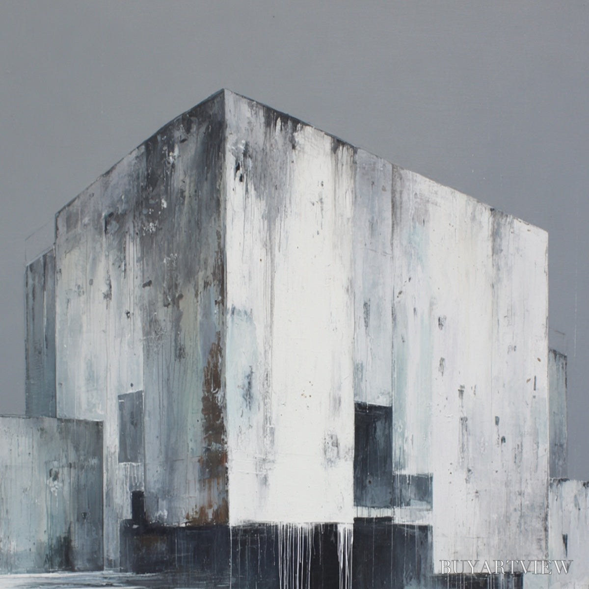 ARTOVITAS Monolithic Echo – Minimalist Abstract Architectural Painting - image 3