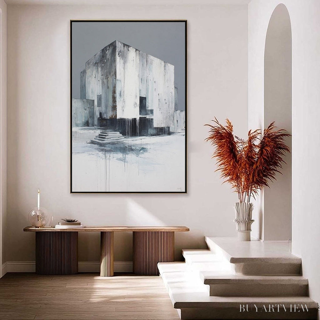 ARTOVITAS Monolithic Echo – Minimalist Abstract Architectural Painting - image 4