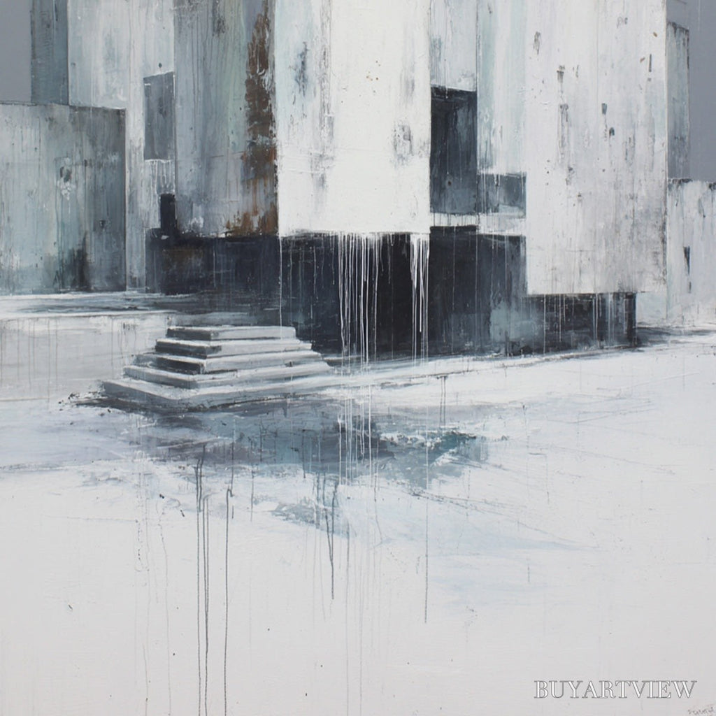 ARTOVITAS Monolithic Echo – Minimalist Abstract Architectural Painting - image 5