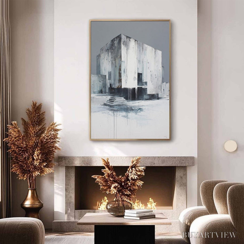 ARTOVITAS Monolithic Echo – Minimalist Abstract Architectural Painting - image 6