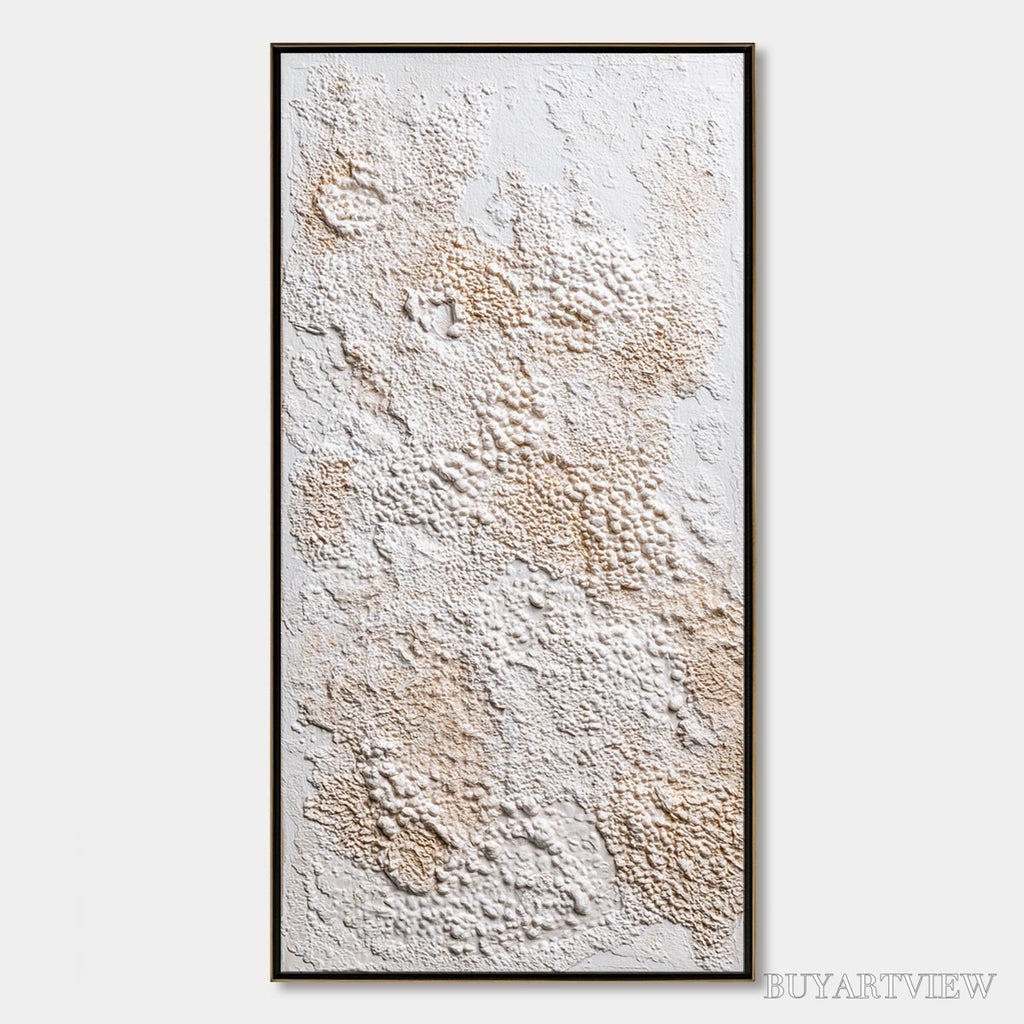 ARTOVITAS Terra Veil – Wabi Sabi Textured Minimalist Abstract Painting - image 1