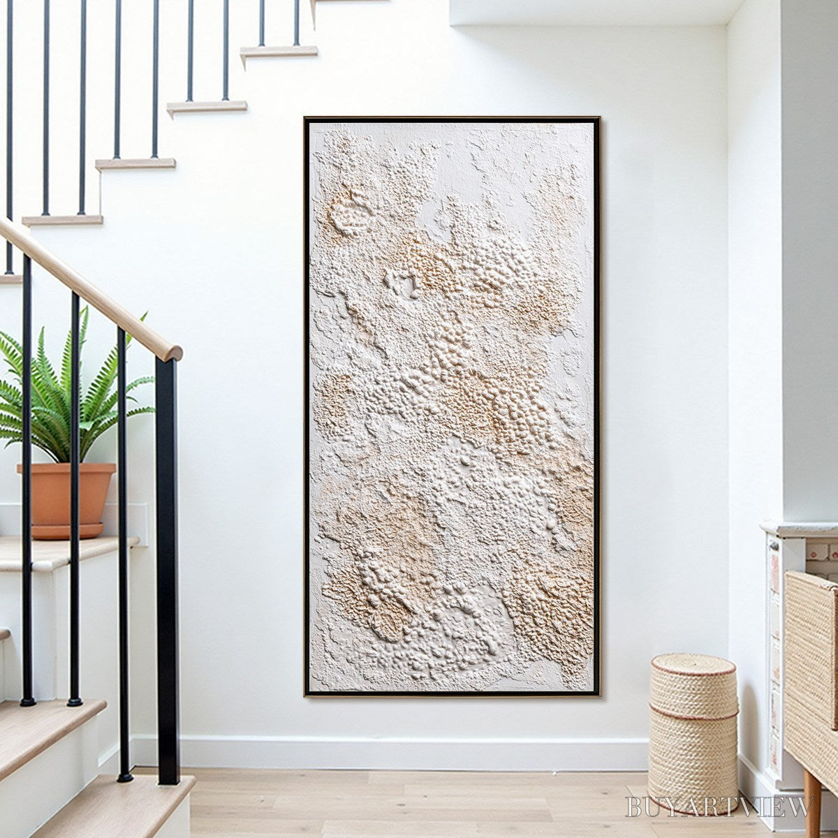 ARTOVITAS Terra Veil – Wabi Sabi Textured Minimalist Abstract Painting - image 4