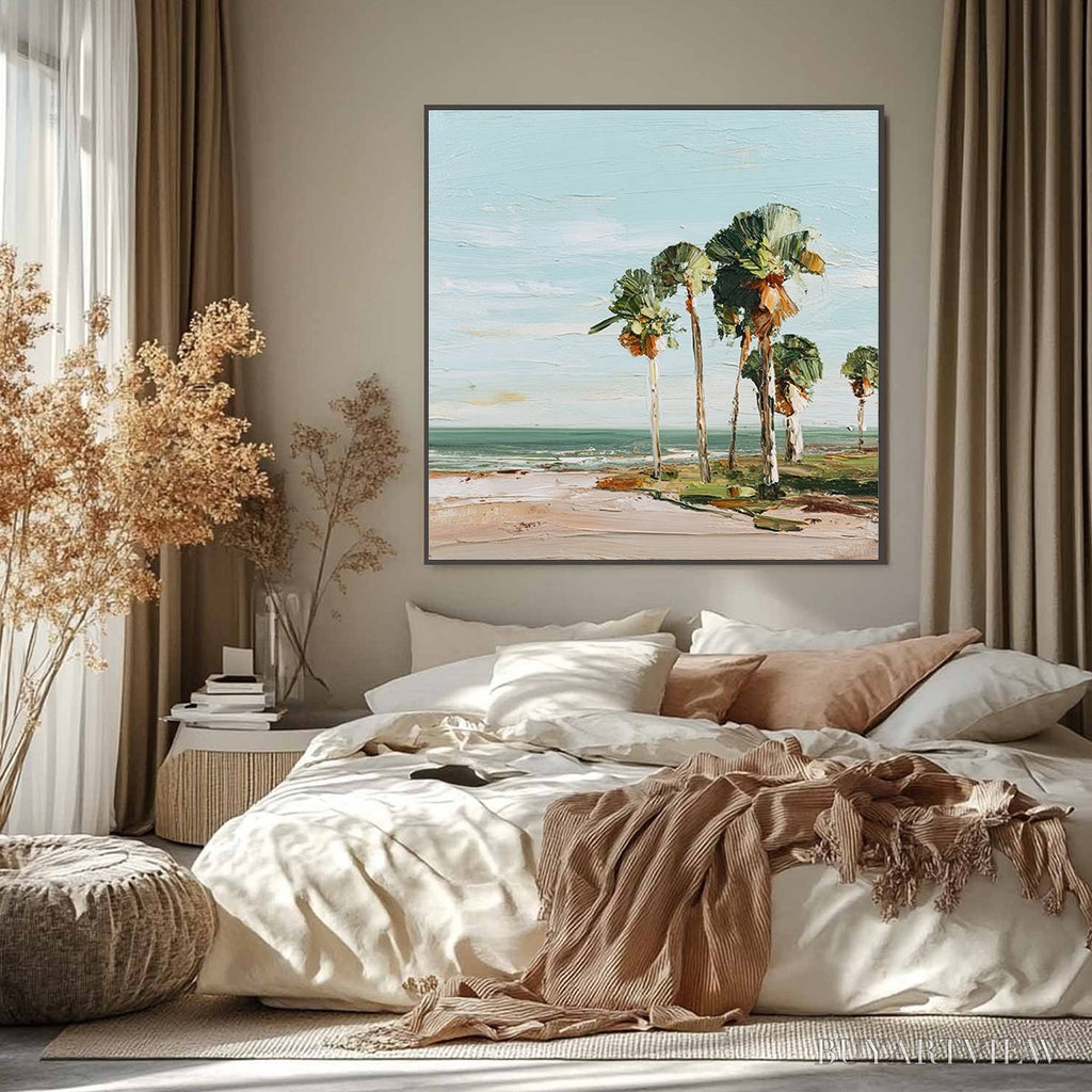 ARTOVITAS Coastal Textures – Impasto Palette Knife Palm Tree Painting - image 6
