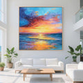 ARTOVITAS Ready to Ship | Golden Hour | 28''X28'' | 70x70cm | Wood Frame - image 1