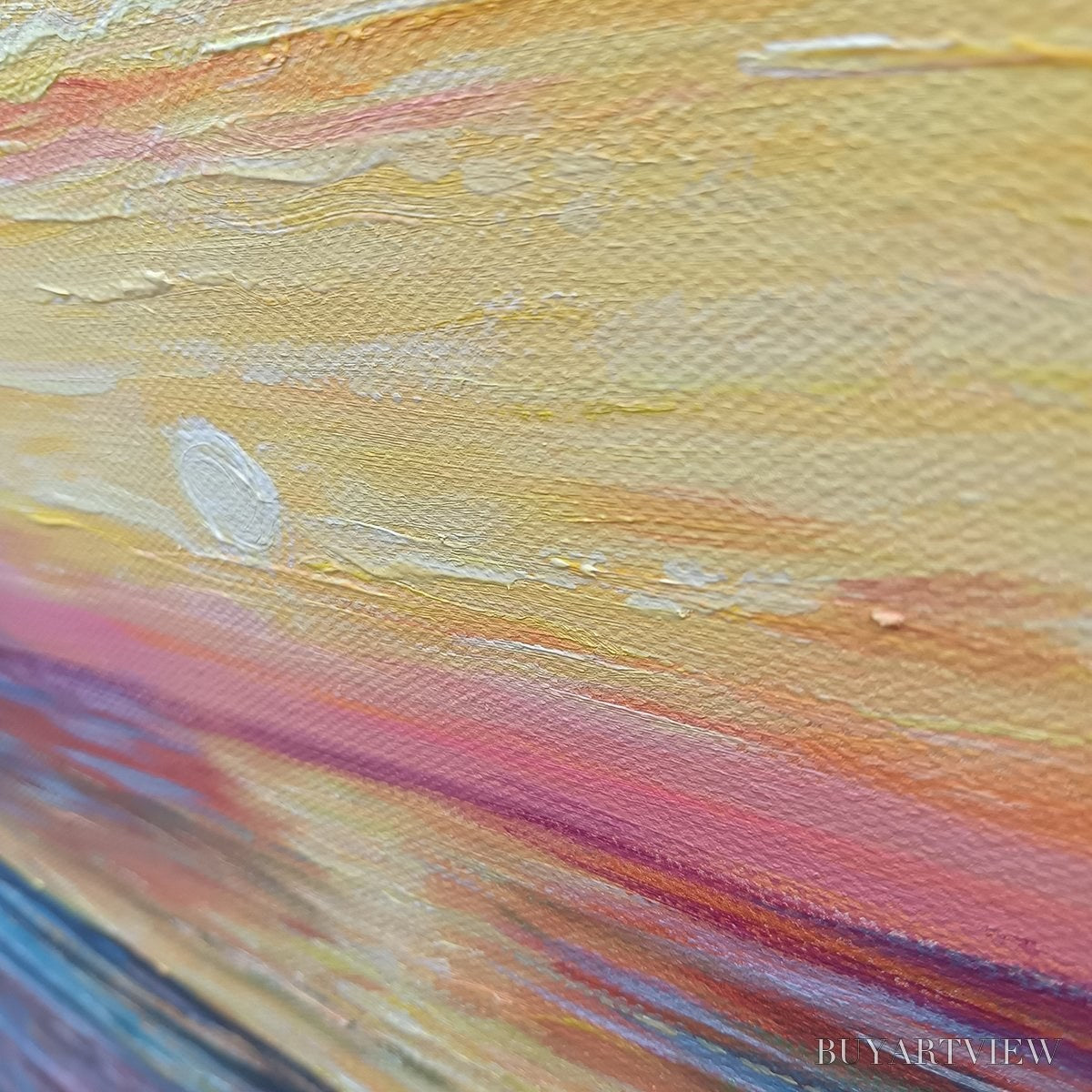 ARTOVITAS Ready to Ship | Golden Hour | 28''X28'' | 70x70cm | Wood Frame - image 2