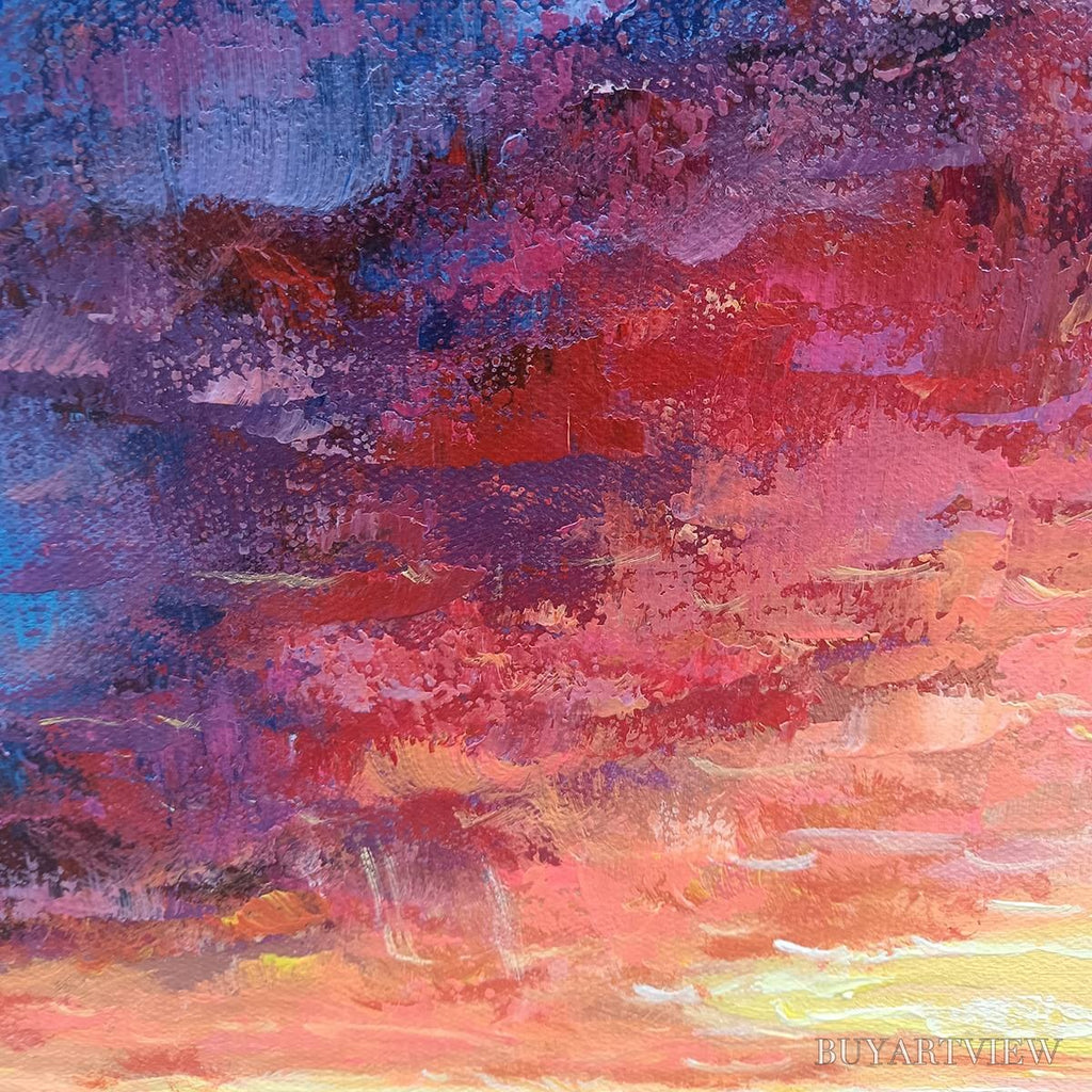 ARTOVITAS Ready to Ship | Golden Hour | 28''X28'' | 70x70cm | Wood Frame - image 4