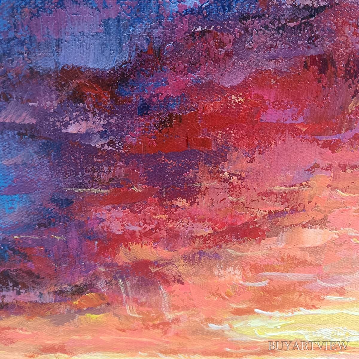 ARTOVITAS Ready to Ship | Golden Hour | 28''X28'' | 70x70cm | Wood Frame - image 4