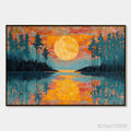 ARTOVITAS Harvest Moon – Textured Impasto Landscape Oil Painting - image 1