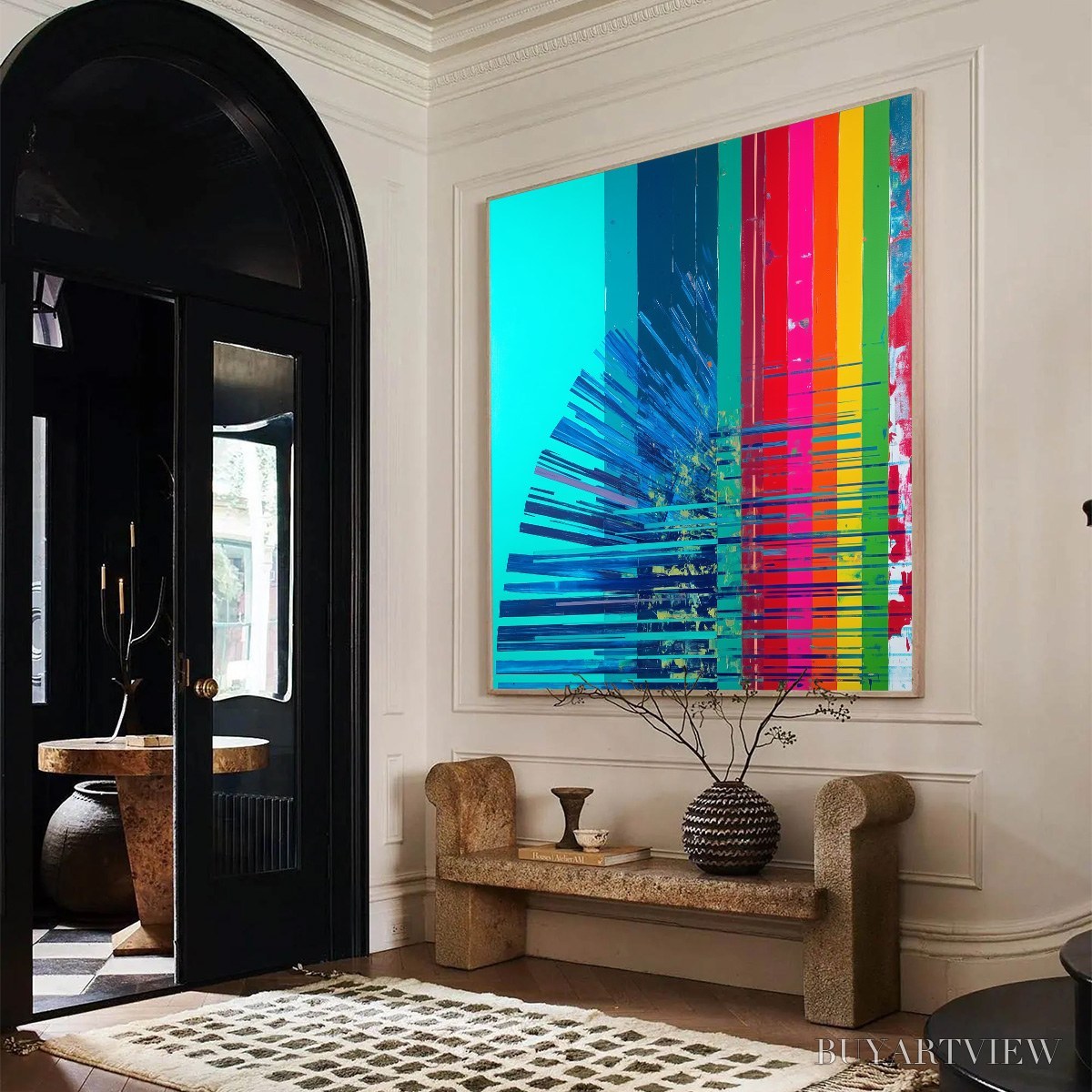 ARTOVITAS Digital Dawn – Vibrant Abstract Modern Oil Painting - image 3