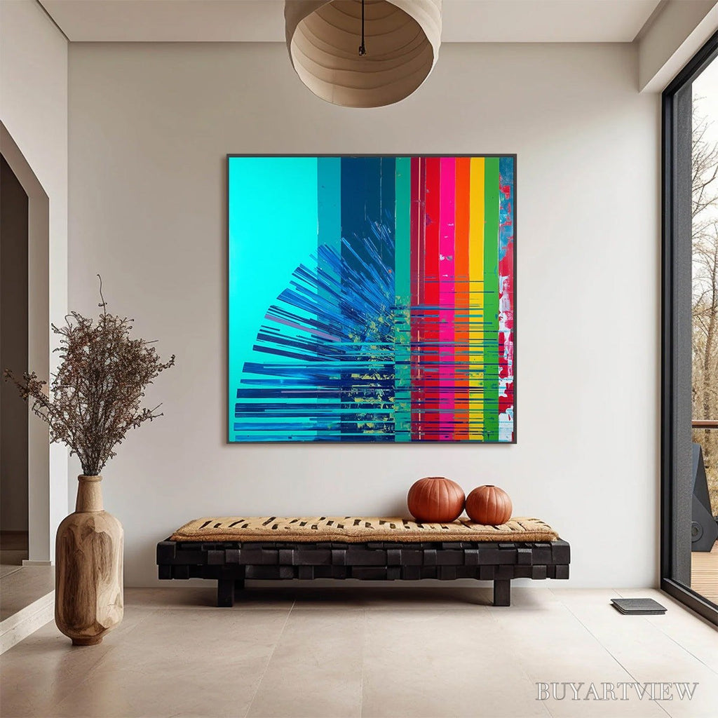 ARTOVITAS Digital Dawn – Vibrant Abstract Modern Oil Painting - image 4
