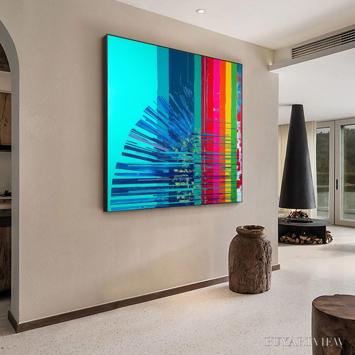 ARTOVITAS Digital Dawn – Vibrant Abstract Modern Oil Painting - image 5