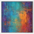 ARTOVITAS Celestial Fusion – Textured Abstract Oil Painting in Turquoise - image 1