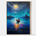 ARTOVITAS Starry Voyage – Impressionist Nightscape Oil Painting in Blue - image 1