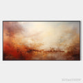 ARTOVITAS Ember Sky – Abstract Landscape Textured Oil Painting in Warm Tones - image 1