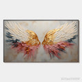 ARTOVITAS Seraph'S Grace – Angelic Wings Impasto Oil Painting - image 1