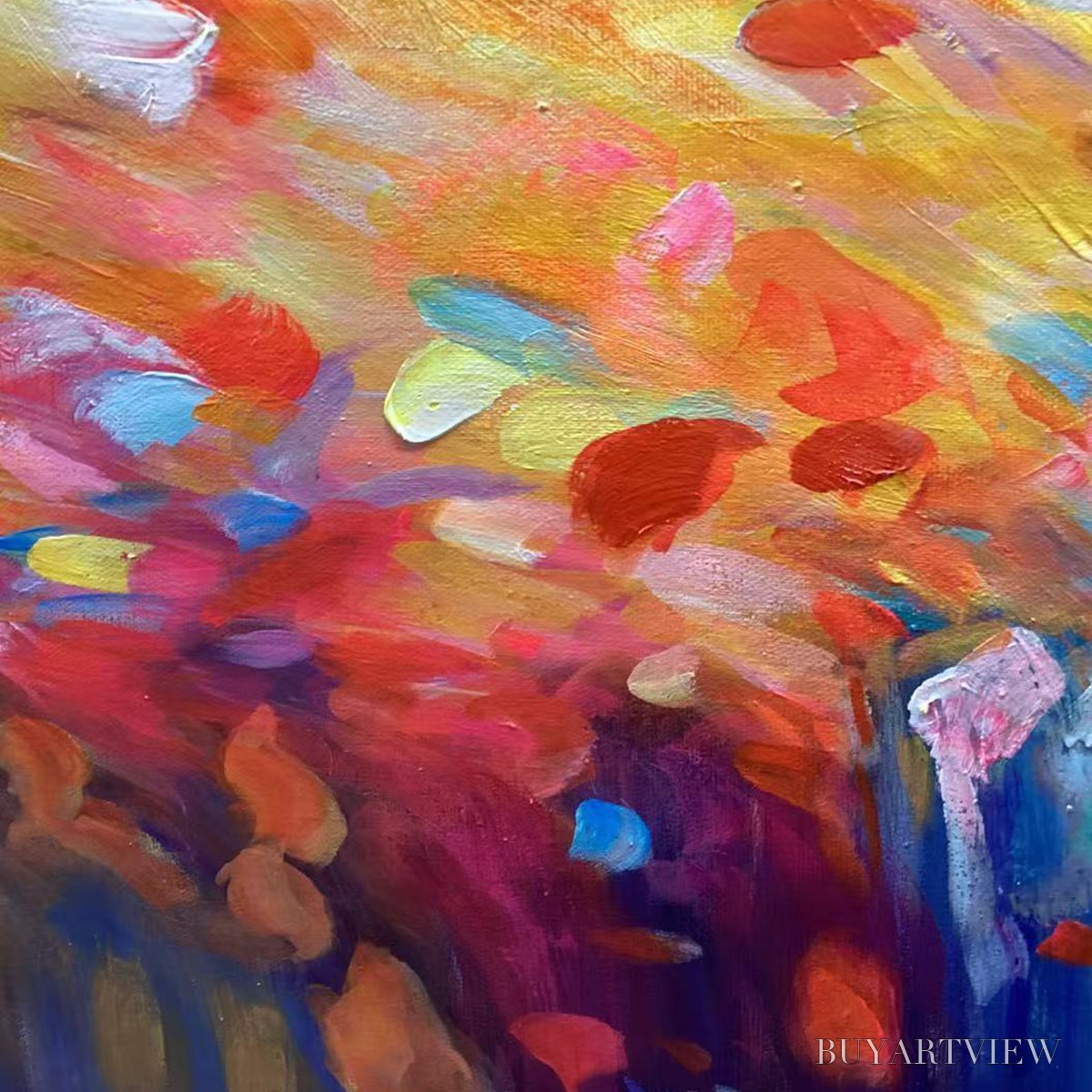 ARTOVITAS Radiant Dawn – Abstract Oil Painting - image 3