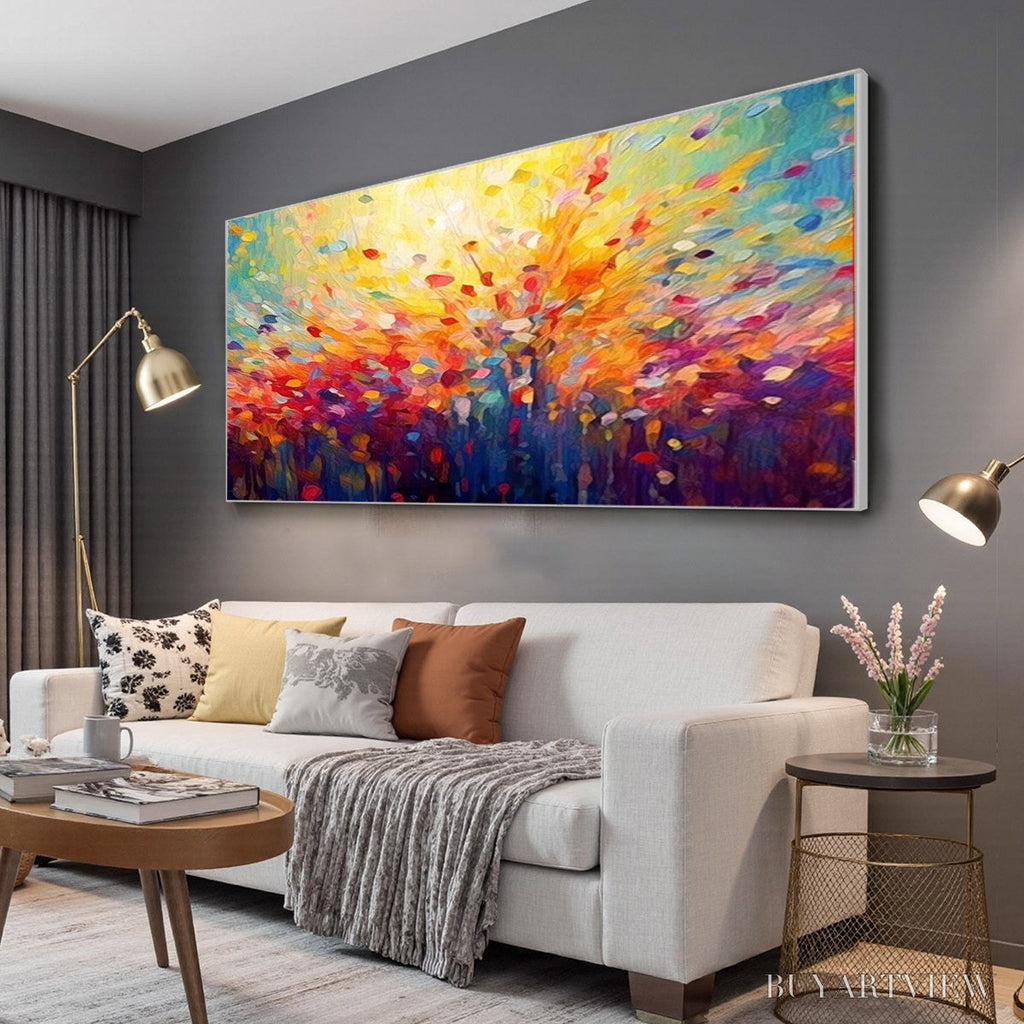 ARTOVITAS Radiant Dawn – Abstract Oil Painting - image 5
