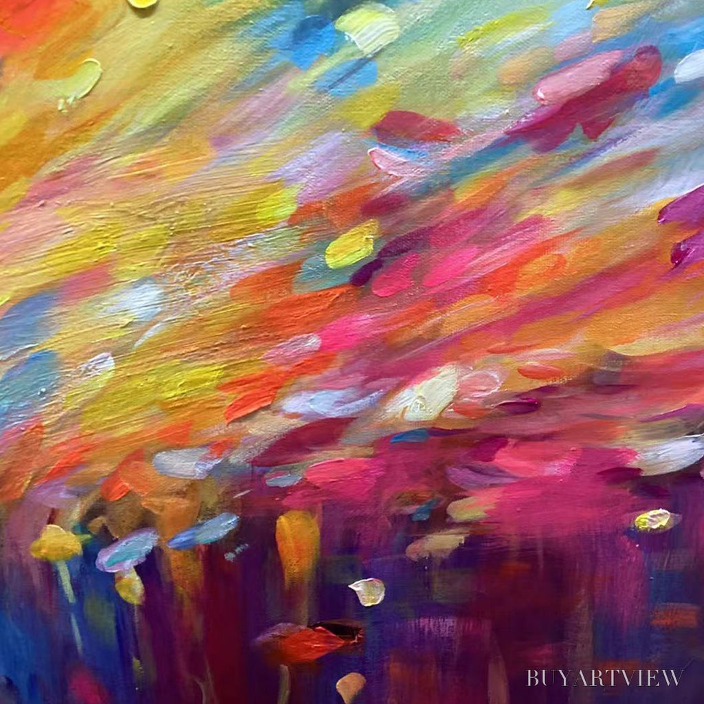 ARTOVITAS Radiant Dawn – Abstract Oil Painting - image 6