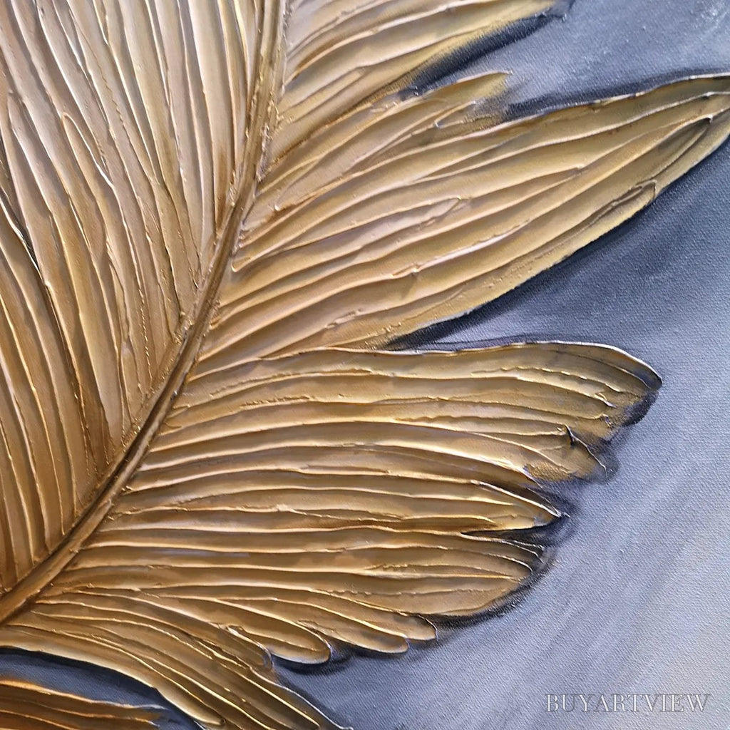 ARTOVITAS Blemished Sky – Abstract Feather Oil Painting - image 5