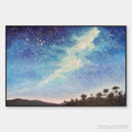 ARTOVITAS Celestial Dreamscape – Nightscape Painting, Starry Sky , Panoramic Landscape, Horizontal Canvas - image 1