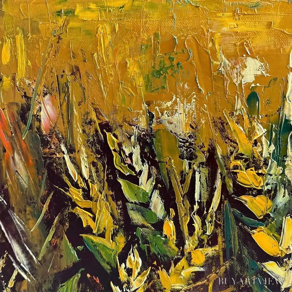 ARTOVITAS Golden Sunset Field – Landscape Painting of a Wheat Field at Sunset - image 3