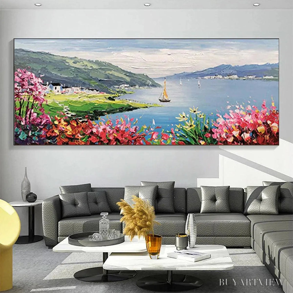 ARTOVITAS Seaside Charm – Impressionist Coastal Landscape Painting - image 6