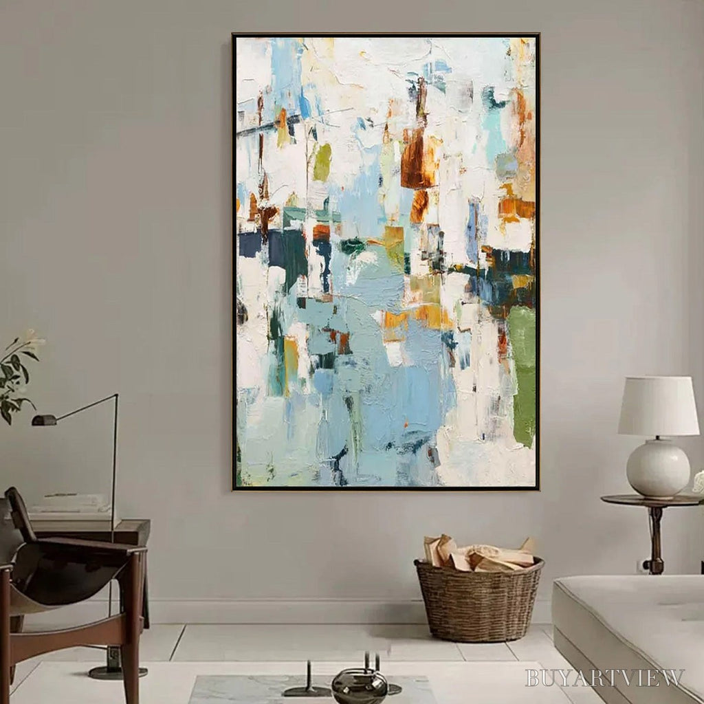 ARTOVITAS Winter'S Whisper – Textured Abstract Oil Painting - image 2