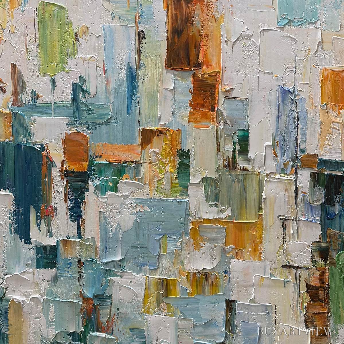 ARTOVITAS Winter'S Whisper – Textured Abstract Oil Painting - image 3