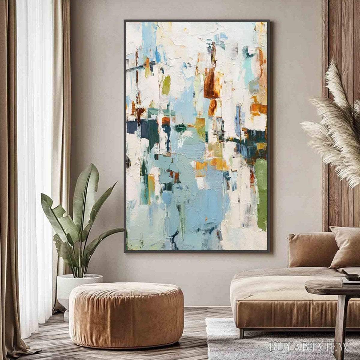 ARTOVITAS Winter'S Whisper – Textured Abstract Oil Painting - image 5