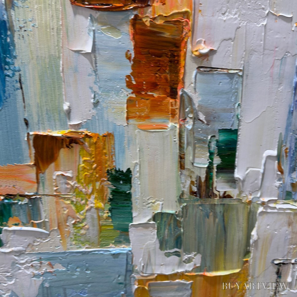 ARTOVITAS Winter'S Whisper – Textured Abstract Oil Painting - image 6