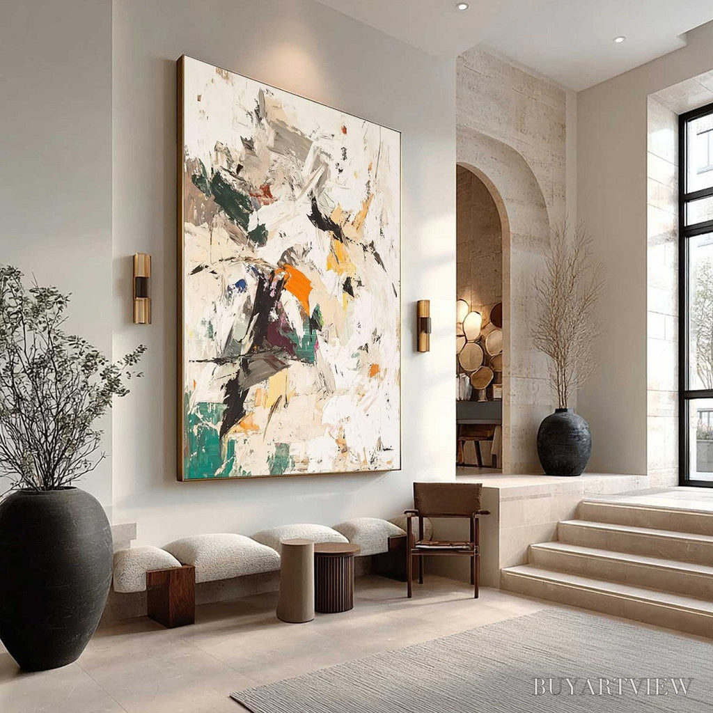 ARTOVITAS Winter'S Kiss – Textured Abstract Impasto Oil Painting - image 3