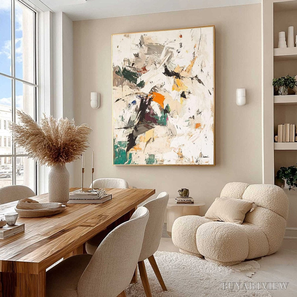 ARTOVITAS Winter'S Kiss – Textured Abstract Impasto Oil Painting - image 5