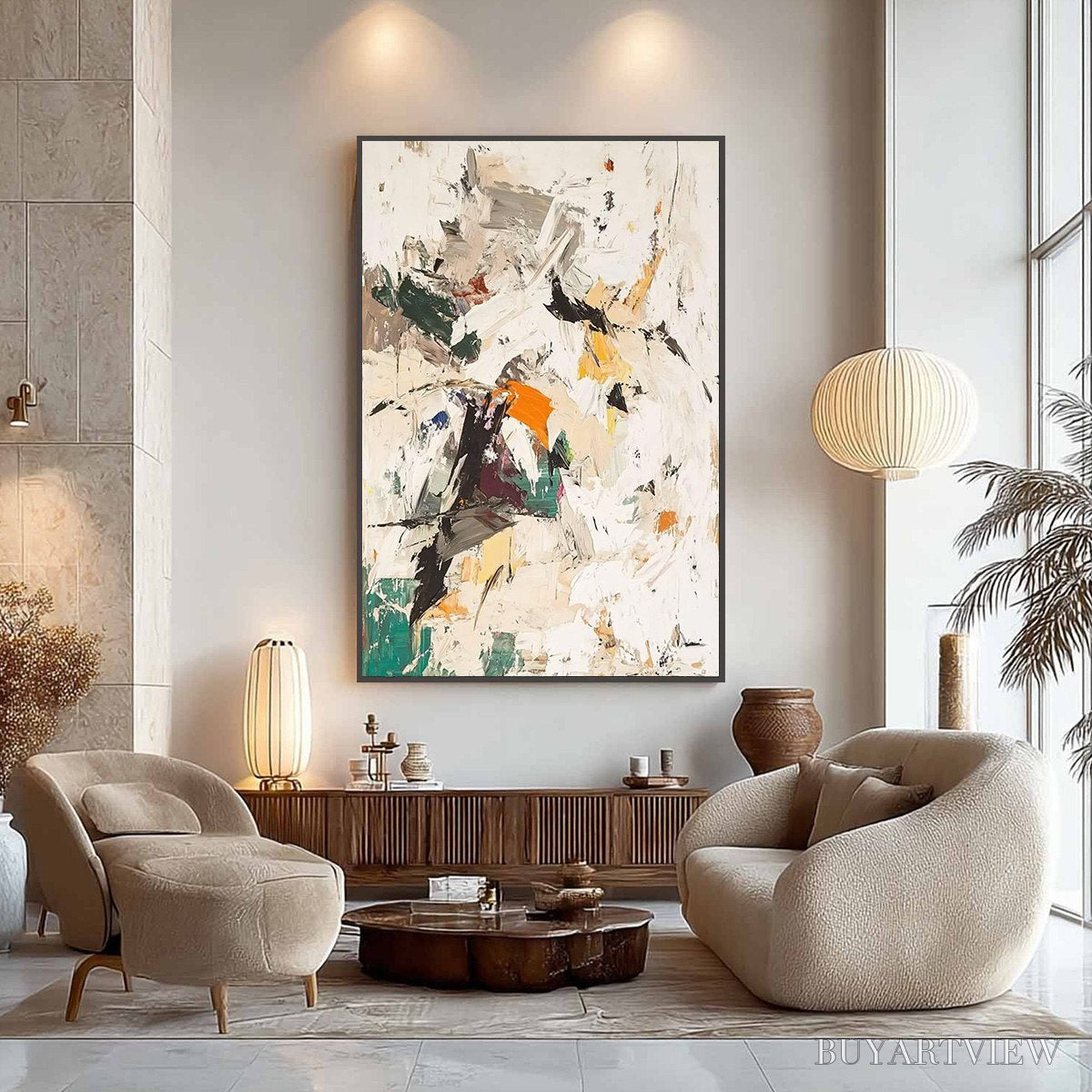 ARTOVITAS Winter'S Kiss – Textured Abstract Impasto Oil Painting - image 6